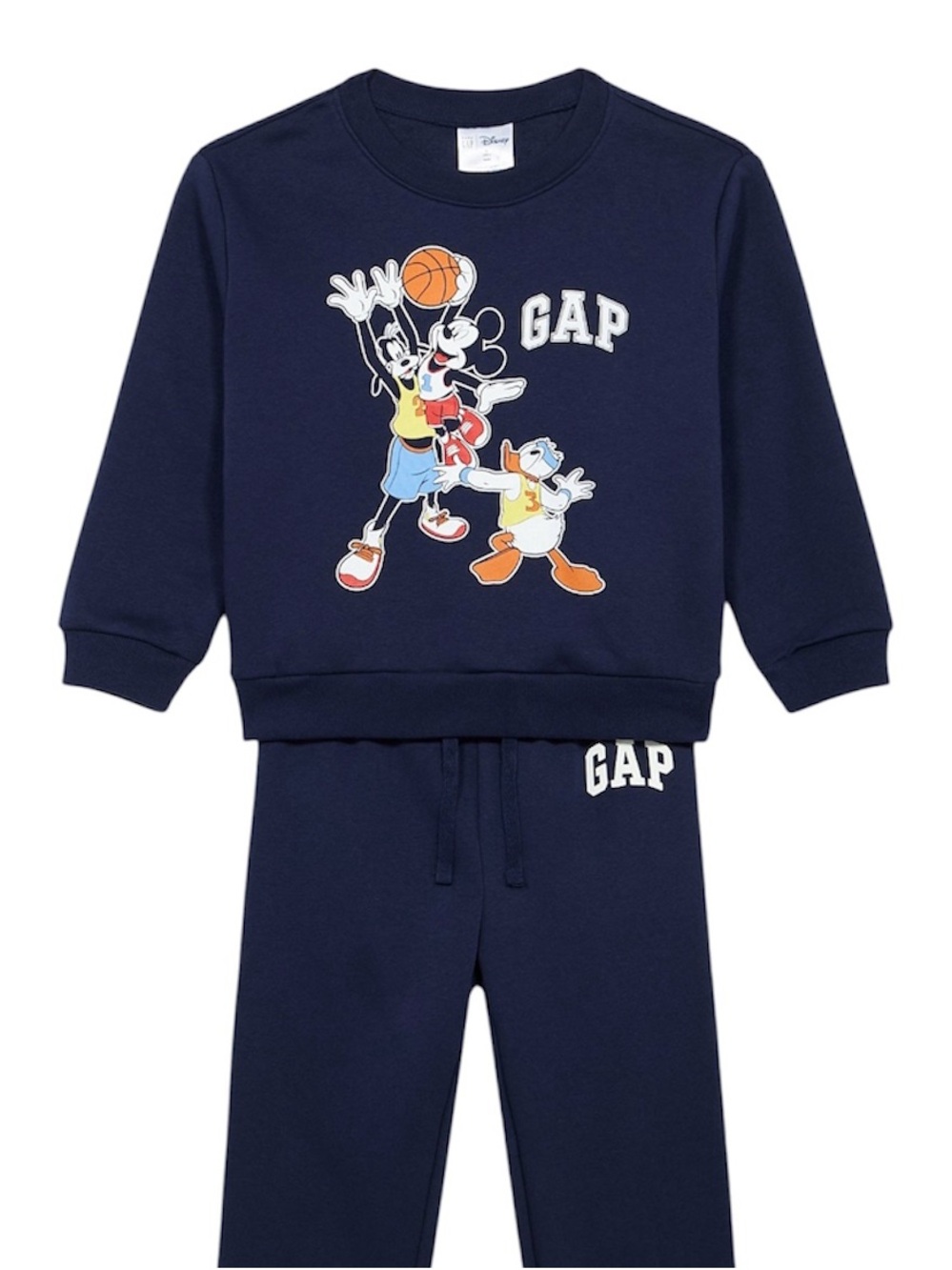 GAP Kids Navy Mickey & Donald Basketball Graphic (2) Piece Set